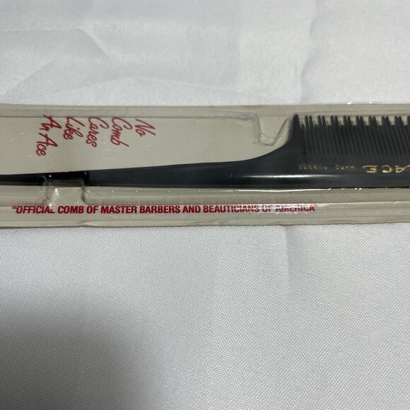Vintage Ace Hard Rubber Rat Tail Curling Teasing Pick Styling Comb 62206 - Picture 6 of 6